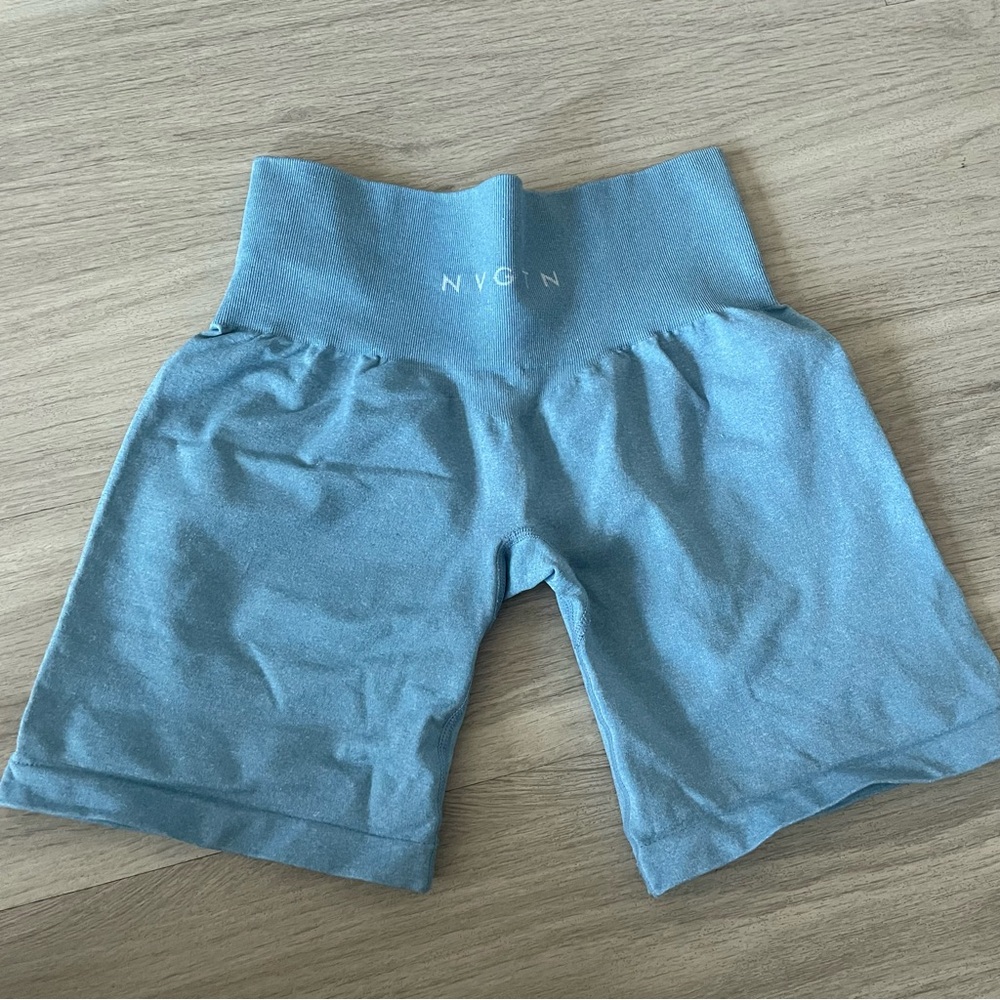 NVGTN Blue Bike Shorts High-Waisted Comfort
